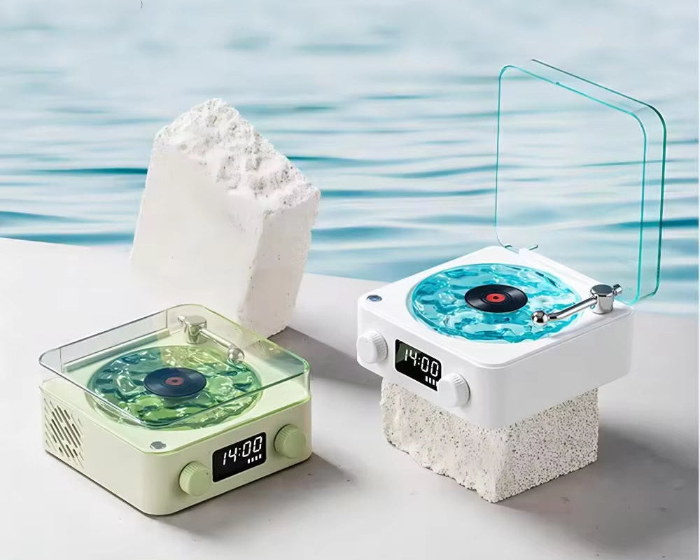 Altavoz Bluetooth Retro Mini con Ruido Blanco y Luz RGB - Perfecto para Dormir y Portátil, Compatible con Tarjeta TF