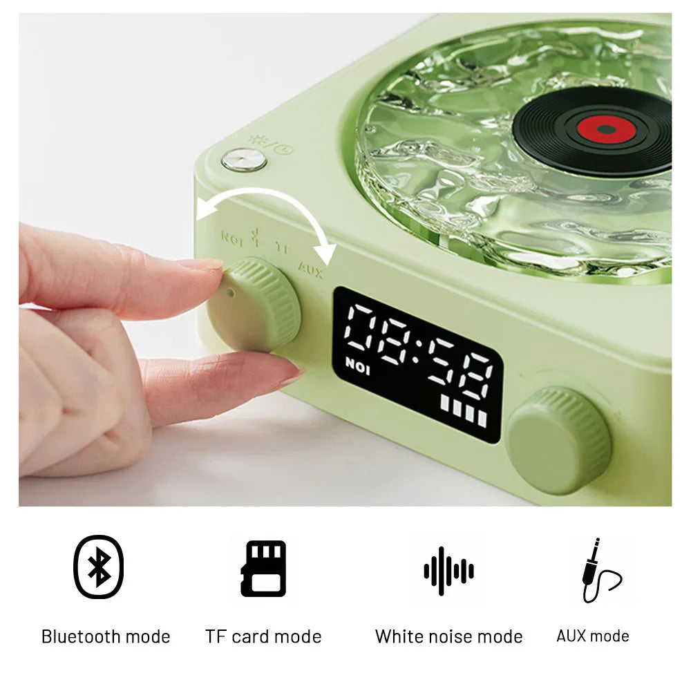 Altavoz Bluetooth Retro Mini con Ruido Blanco y Luz RGB - Perfecto para Dormir y Portátil, Compatible con Tarjeta TF