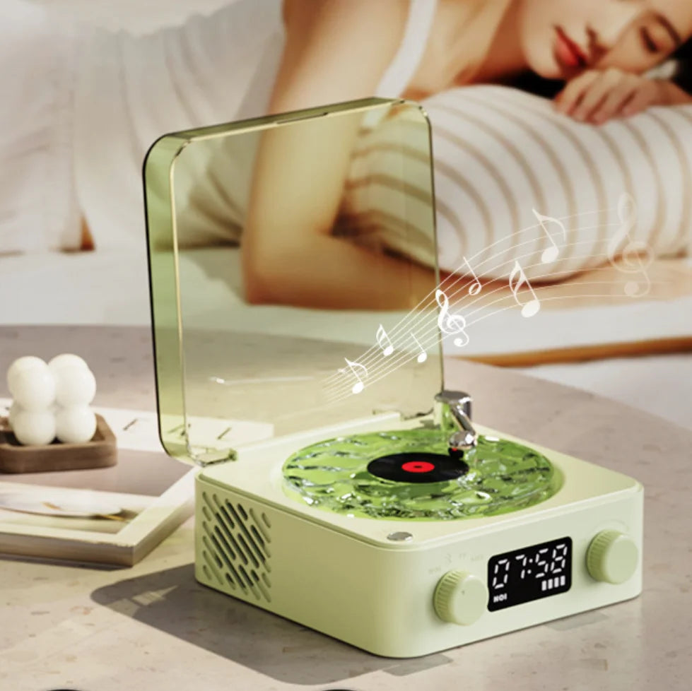 Altavoz Bluetooth Retro Mini con Ruido Blanco y Luz RGB - Perfecto para Dormir y Portátil, Compatible con Tarjeta TF
