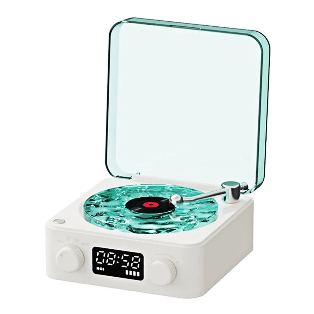 Altavoz Bluetooth Retro Mini con Ruido Blanco y Luz RGB - Perfecto para Dormir y Portátil, Compatible con Tarjeta TF