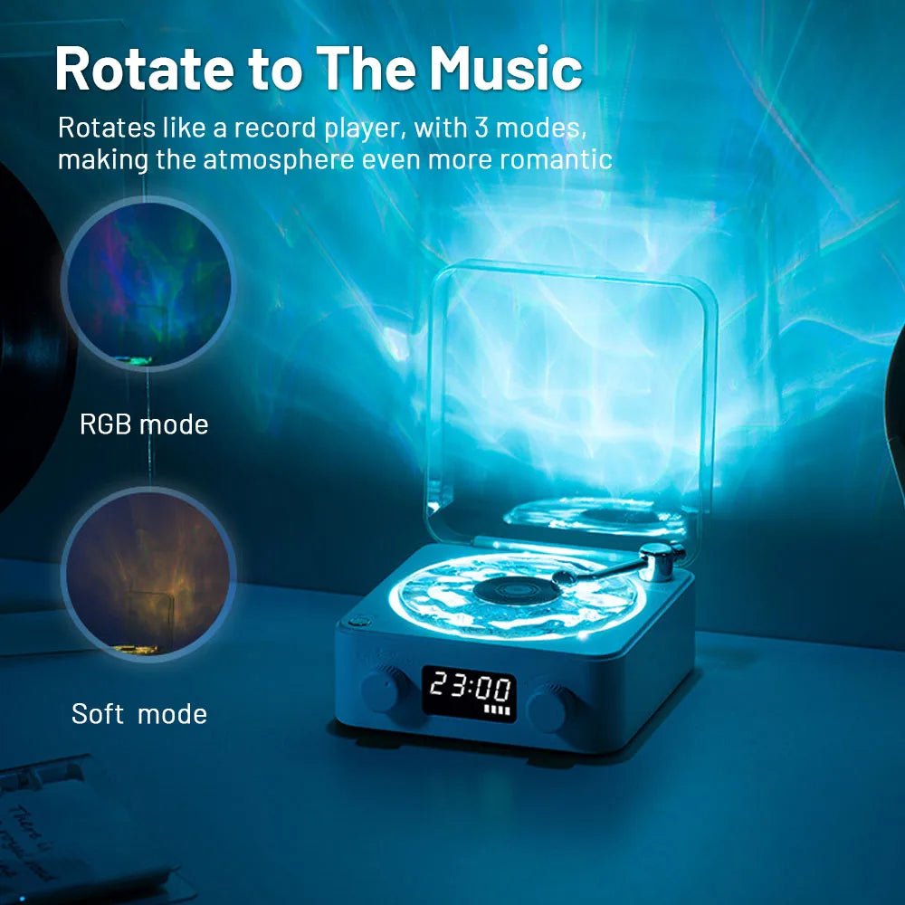 Altavoz Bluetooth Retro Mini con Ruido Blanco y Luz RGB - Perfecto para Dormir y Portátil, Compatible con Tarjeta TF